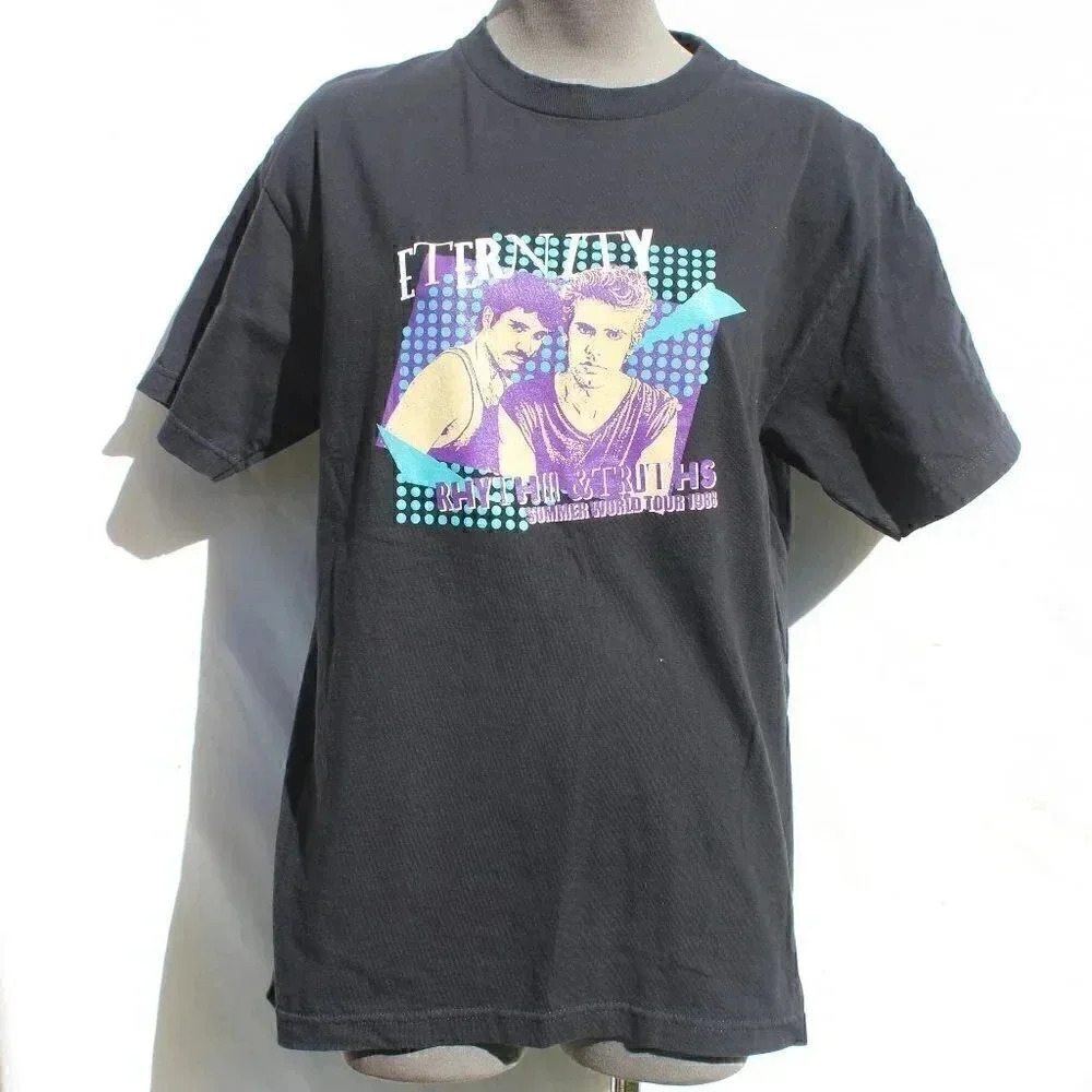 Vtg Eternity Rhythm & Truths Graphic Tee Black Tour Concert T-Shirt Tee Shirt M